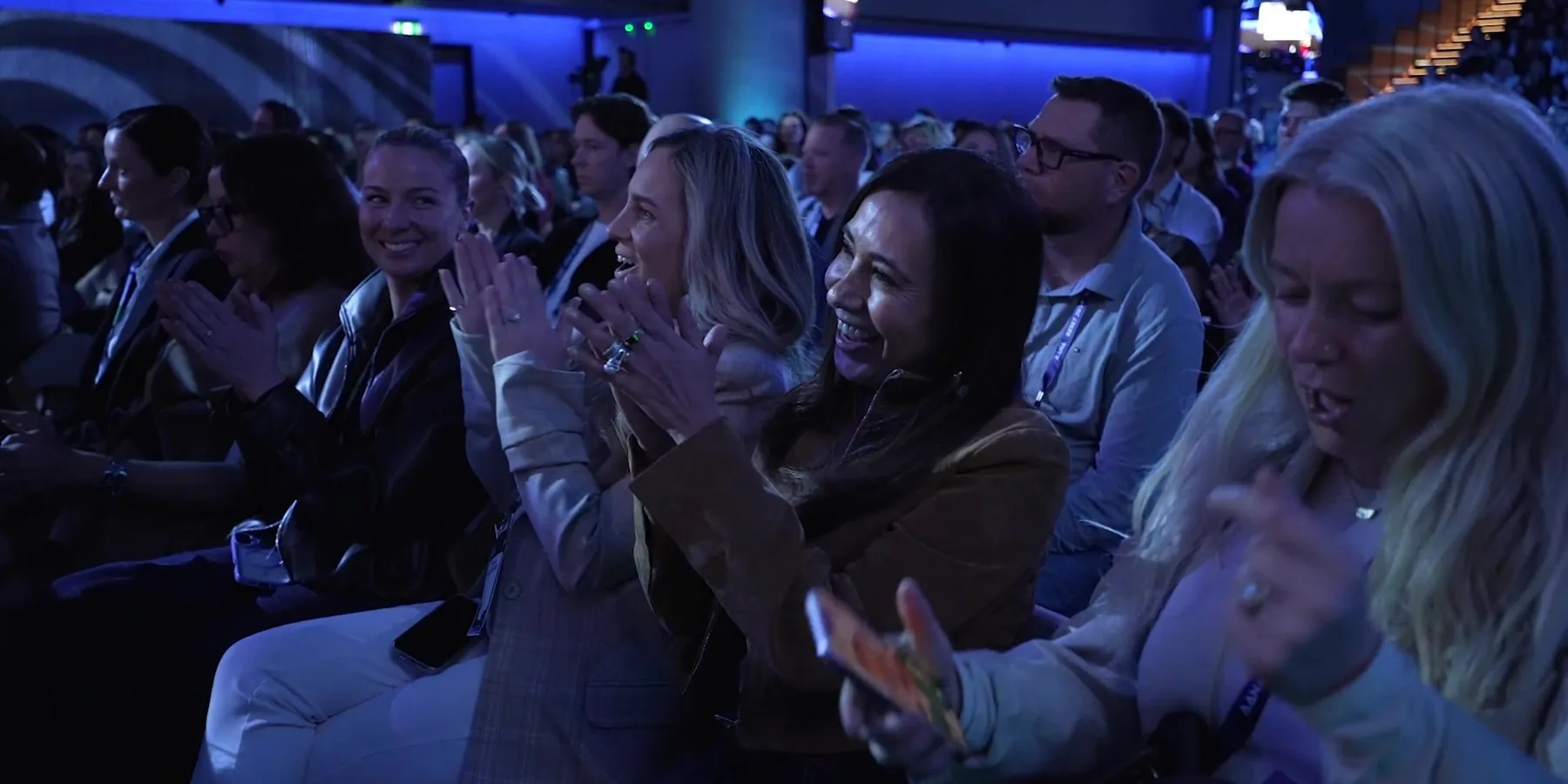A RESET 2026 audience smiling and applauding in Sydney, filmed by Zarco Creative
