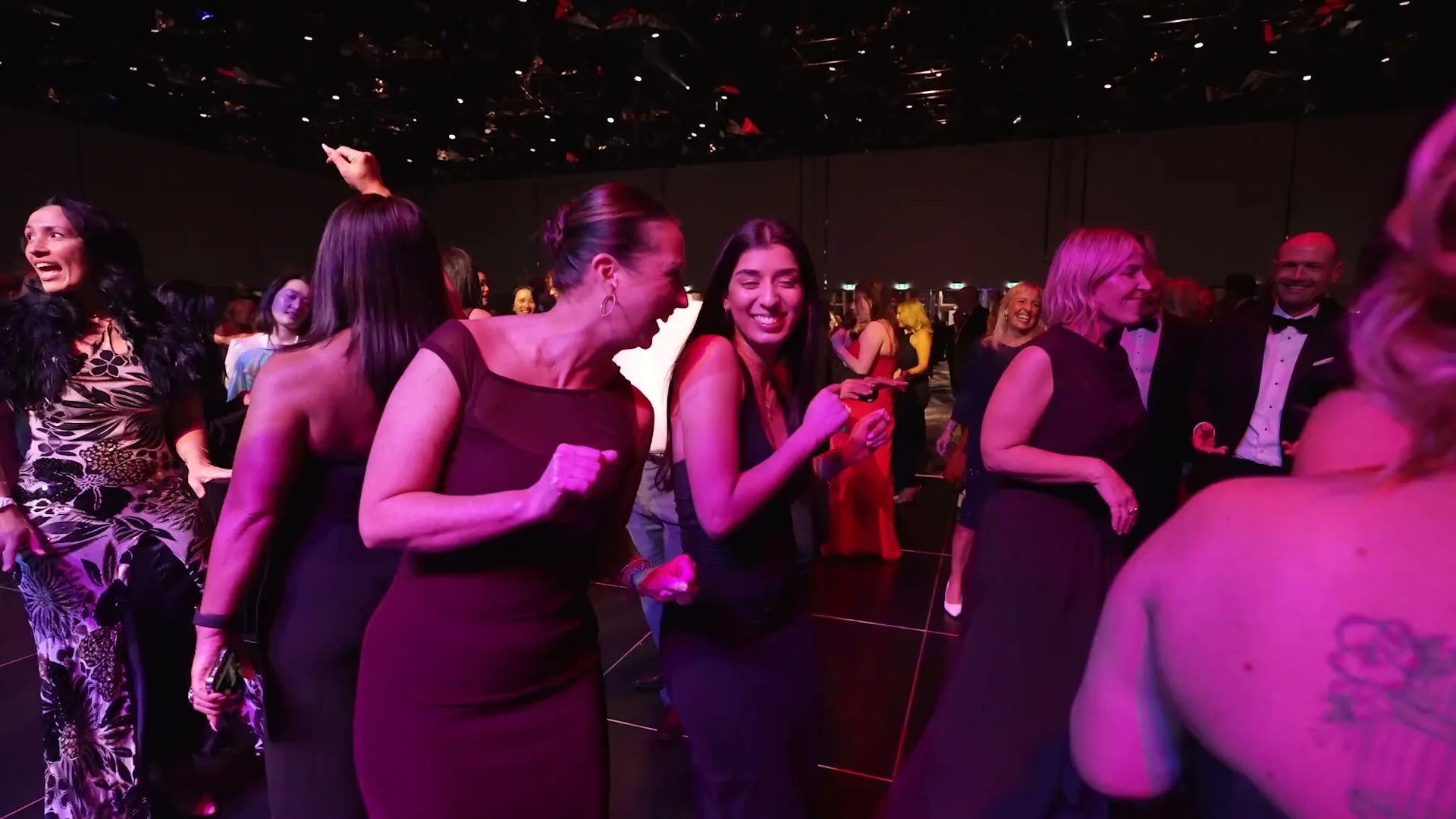 Guests dancing at the UDIA NSW Awards for Excellence Gala at ICC Sydney, filmed by Zarco Creative