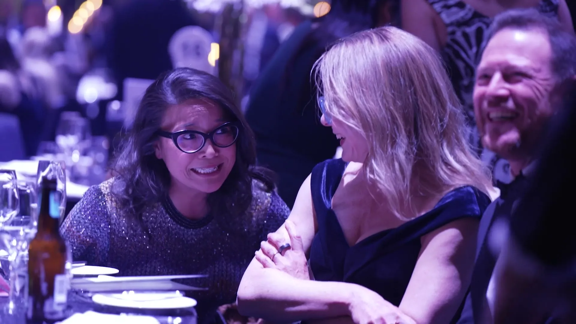 Guests smiling at their table at the UDIA NSW Awards for Excellence Gala, filmed by Zarco Creative