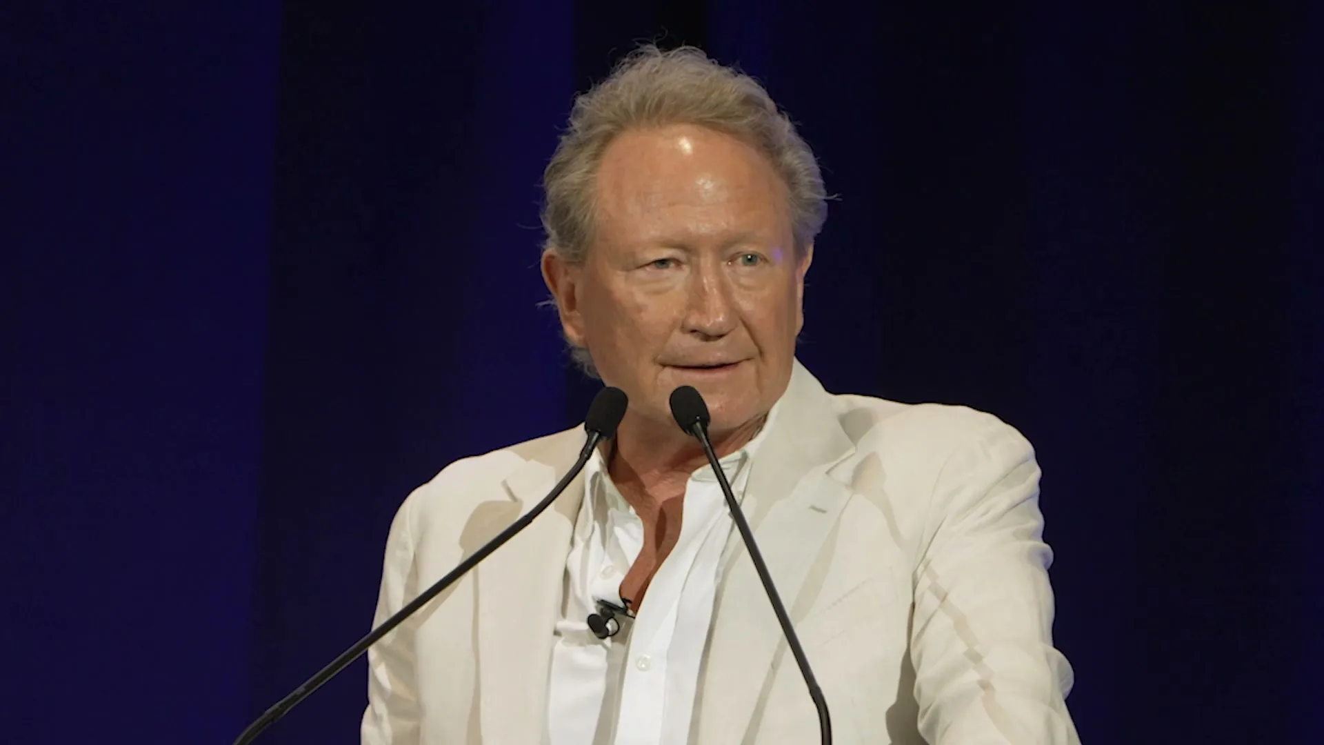 Dr Andrew Forrest speaking at a Smart Energy Council event, filmed by Zarco Creative