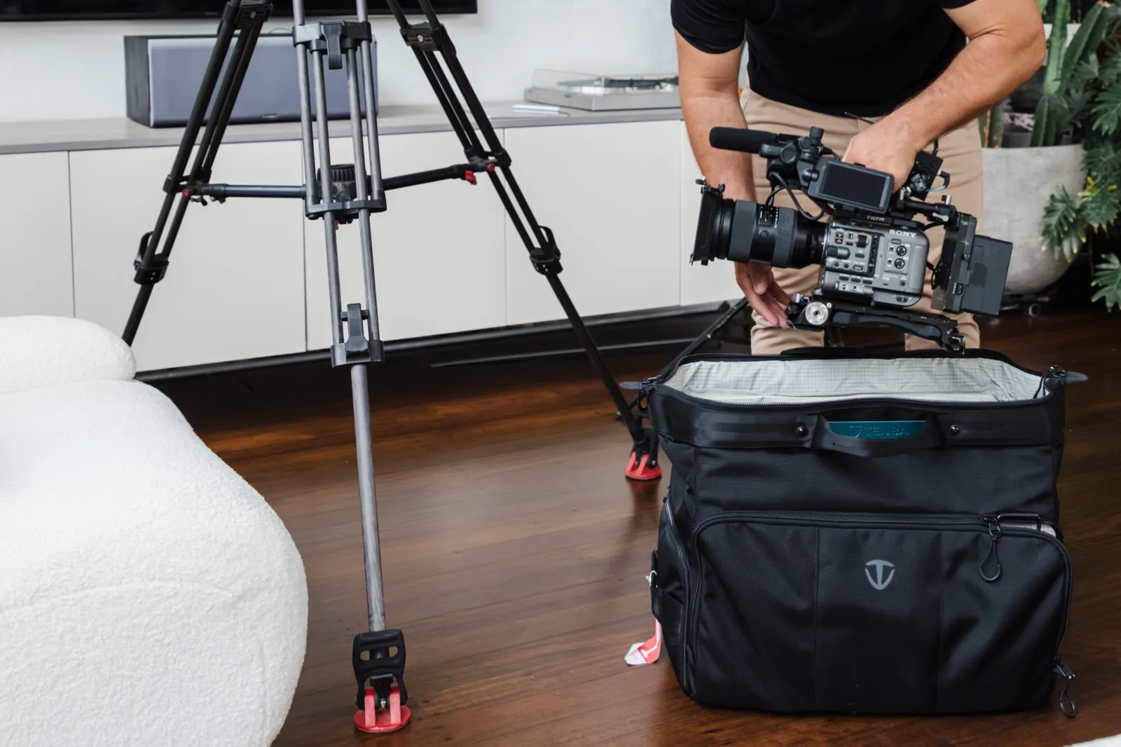 Zarco Creative camera and audio kit laid out before a Sydney shoot