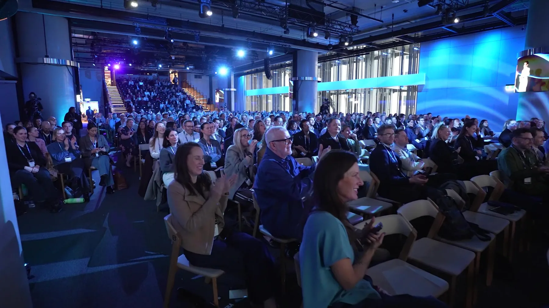 Conference video production in Sydney: the packed main room at RESET 2026 shot wide from the side