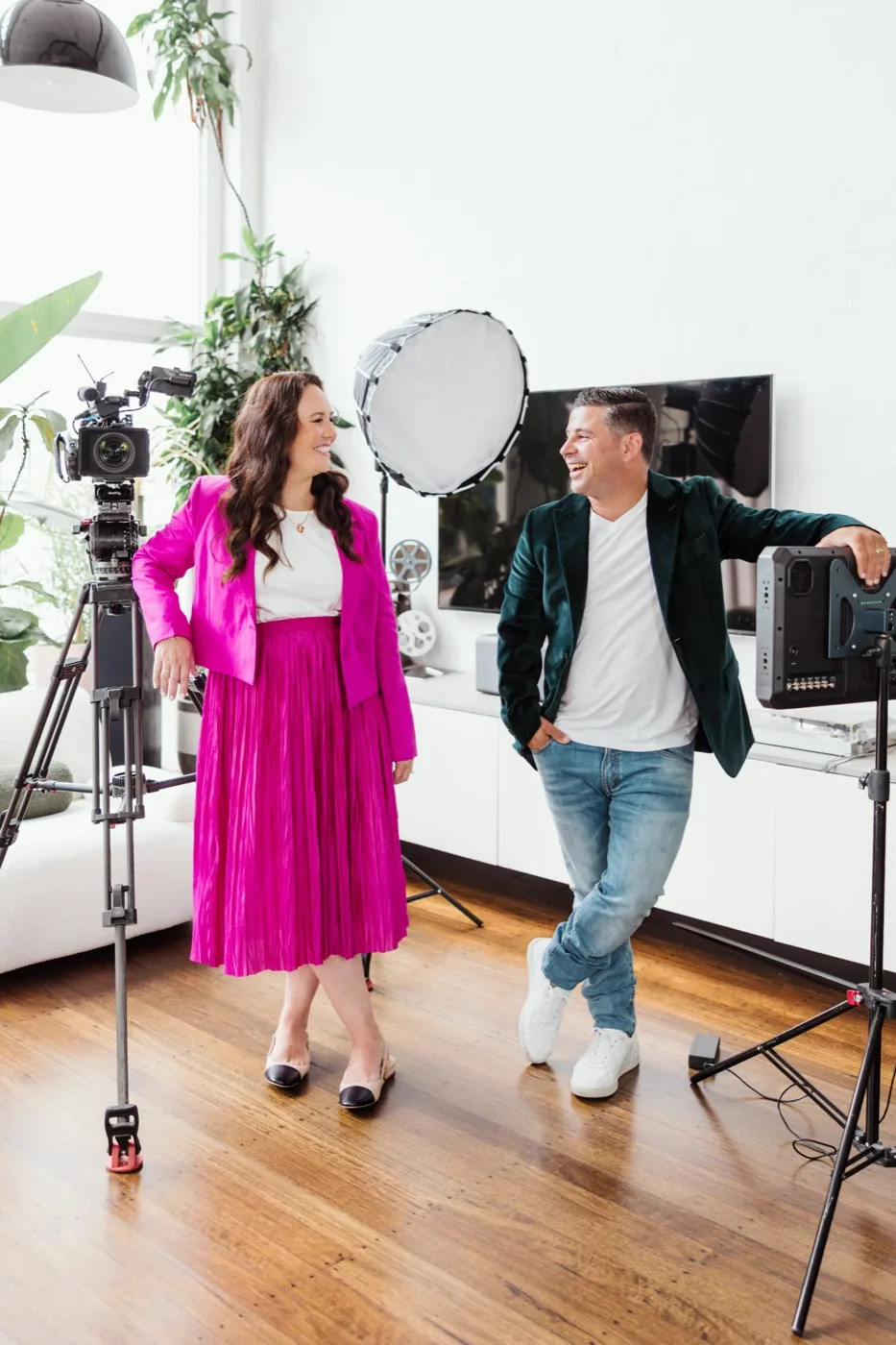 Team portraits being shot on a Zarco Creative studio set in Sydney
