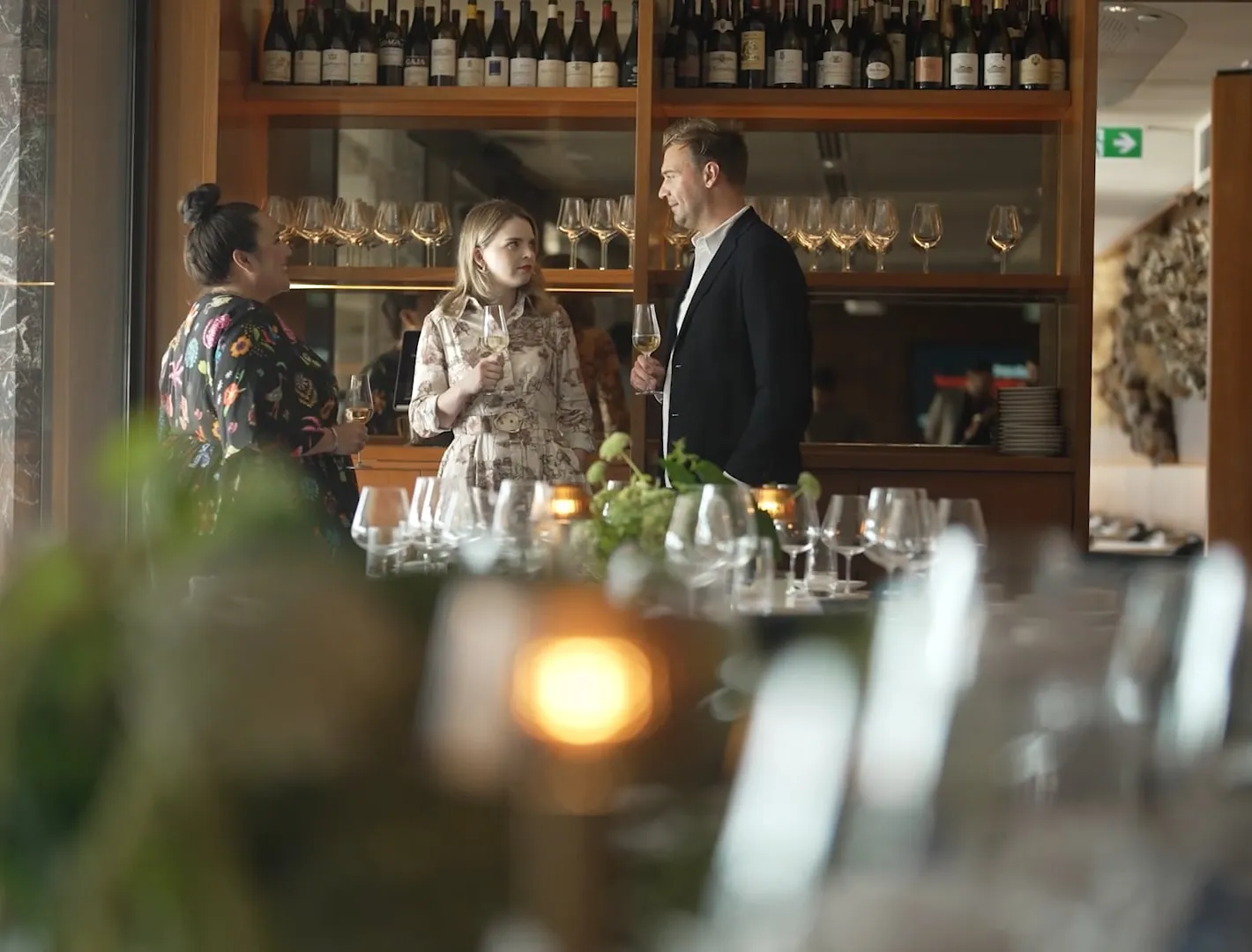 Guests networking above Sydney Harbour at AANA CMO Connect, filmed by Zarco Creative