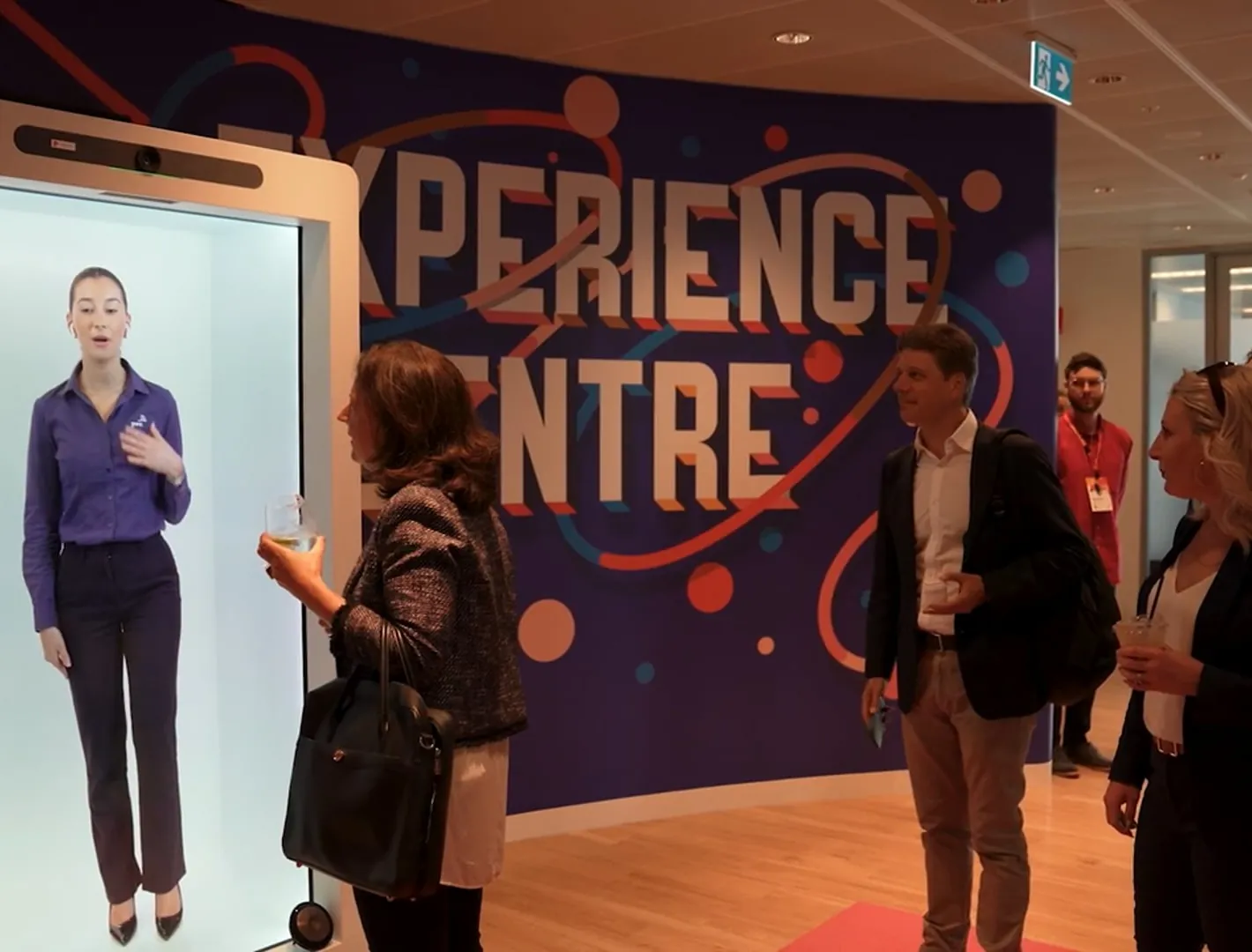 Guest in a VR headset at the PwC Reinvention Lab, filmed by Zarco Creative
