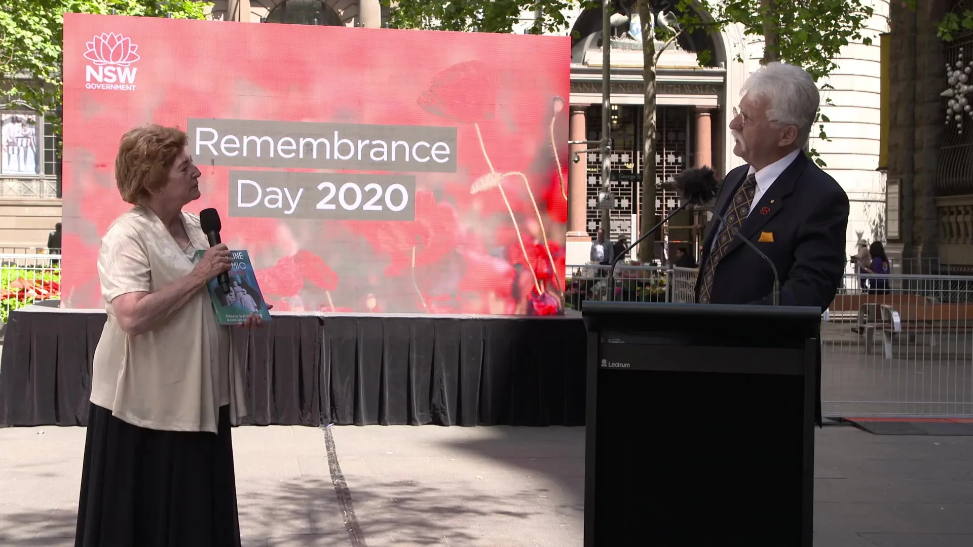Livestream production in Sydney for the NSW Government Remembrance Day service, filmed by Zarco Creative