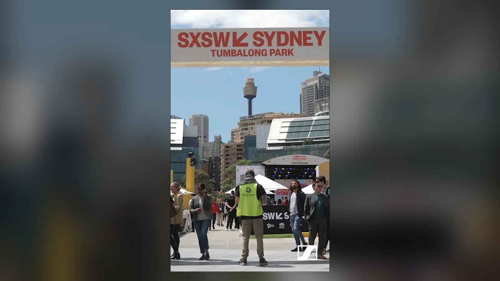 A vertical social cut from SXSW Sydney at Tumbalong Park, filmed by Zarco Creative for Sennheiser