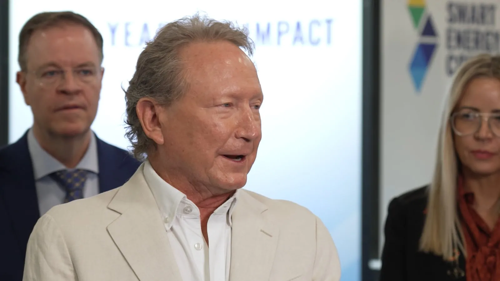 Dr Andrew Forrest speaking at a Smart Energy Council event, filmed by Zarco Creative